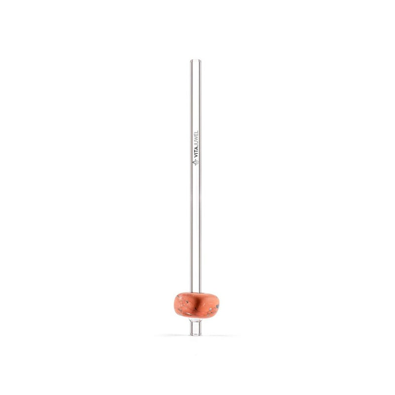 Paille Crystal Straw Jaspe Rouge