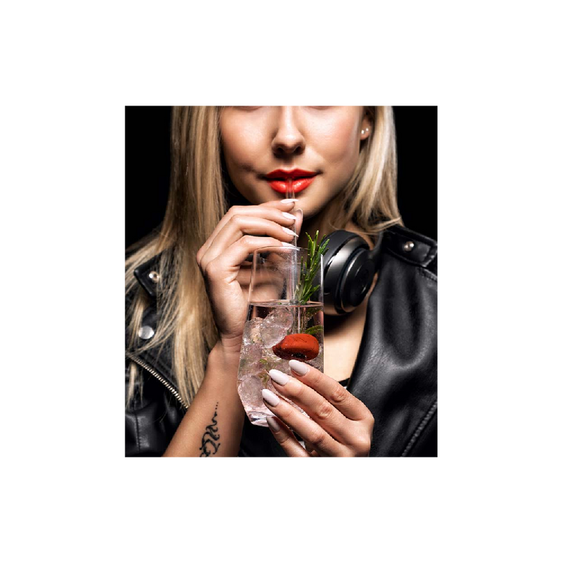 Paille Crystal Straw Jaspe Rouge
